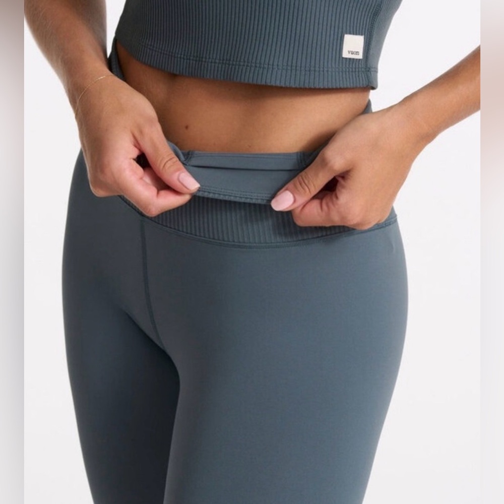Vuori Women's Rib Studio Legging Medium Stone Green Size Small - Picture 4 of 12